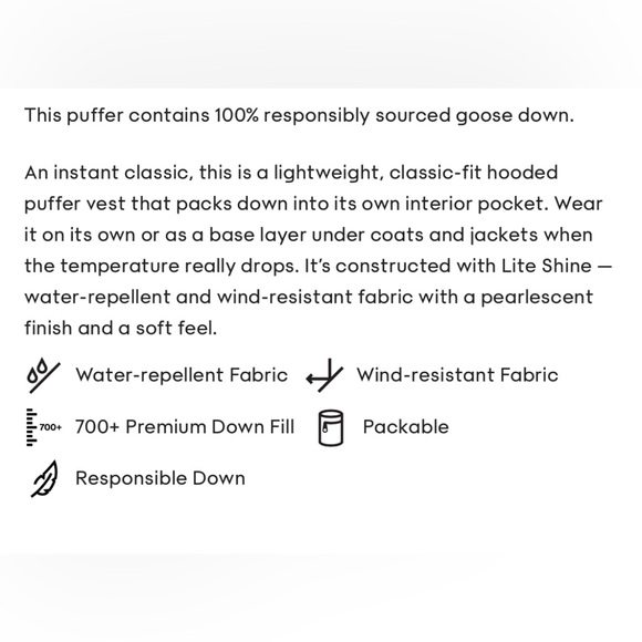 Lightweight Responsible Down Packable Puffer Vest - Picture 3 of 13